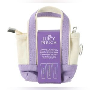 The Juicy Pouch w/Three Fruity Lip Butters:Guava, Watermelon & Banana